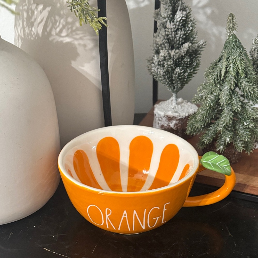 Rae Dunn Ceramic Orange Mug Cup